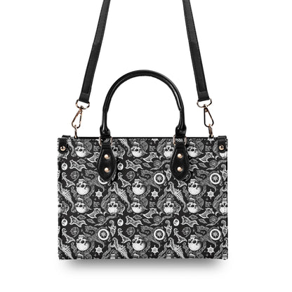 Flying Skulls Luxury Women Leather Handbag (3 sizes) DeRose Seasonal