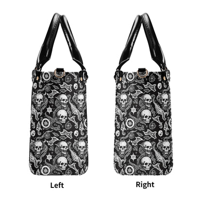 Flying Skulls Luxury Women Leather Handbag (3 sizes) DeRose Seasonal