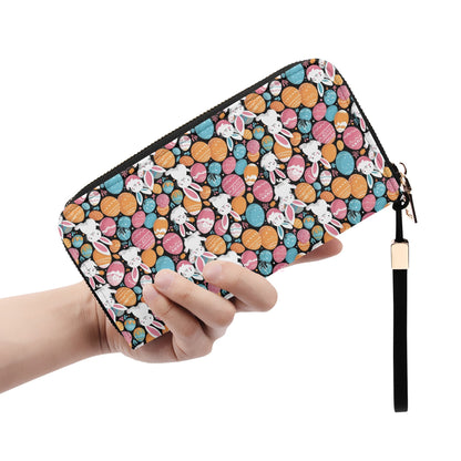 Fun Bunny Leather Zipper Wristlet Wallet DeRose Seasonal