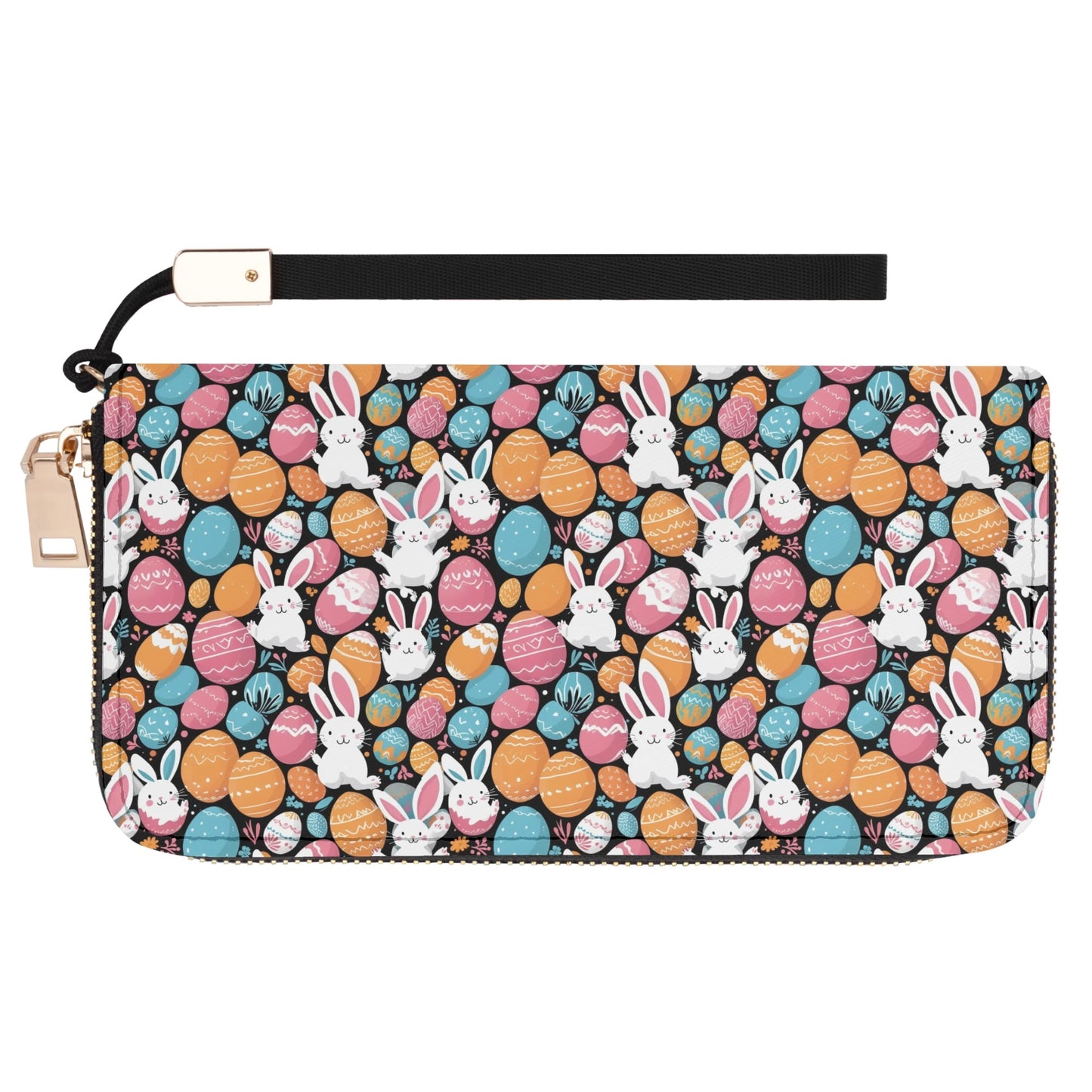 Fun Bunny Leather Zipper Wristlet Wallet DeRose Seasonal