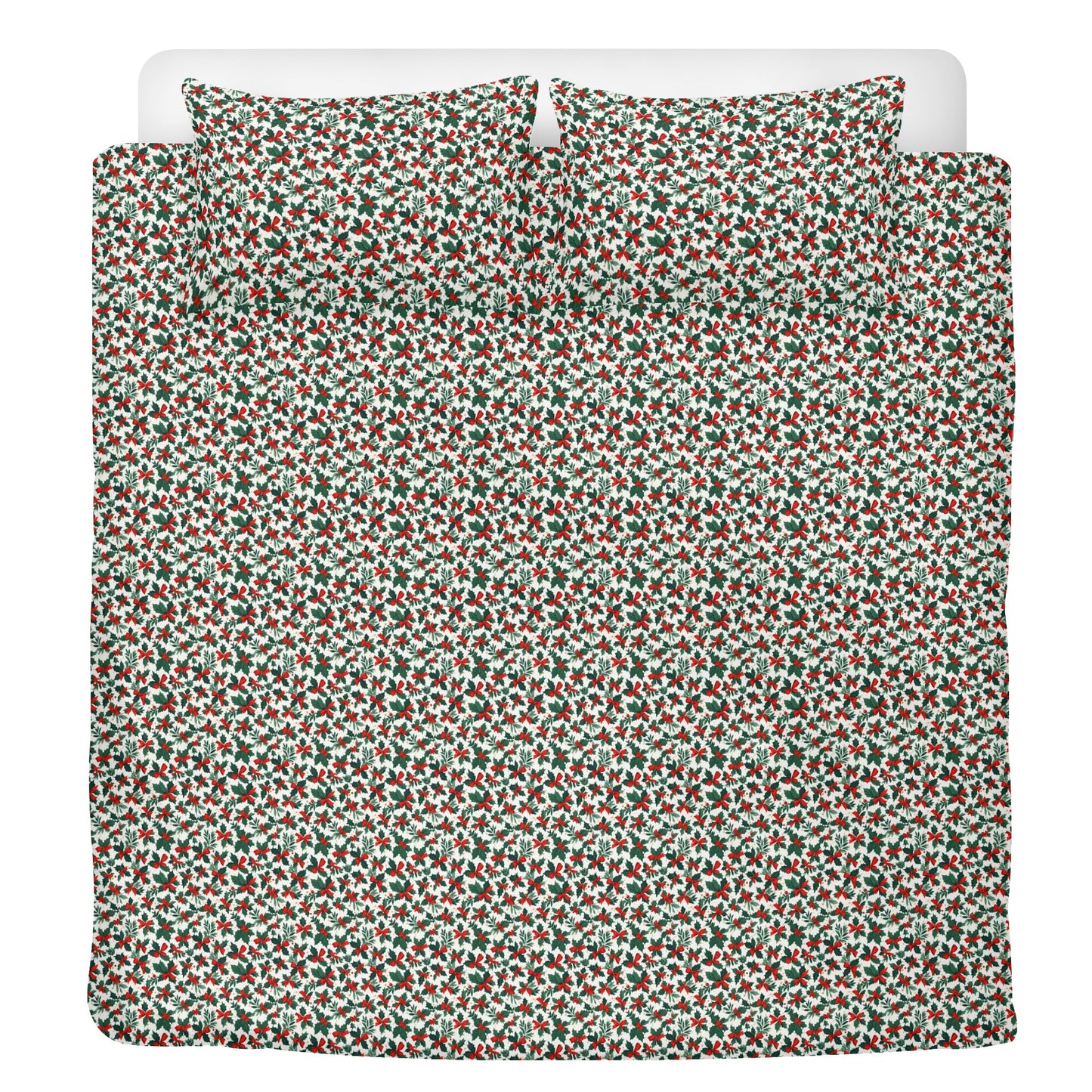 Holly Bows 3 Pcs Beddings DeRose Seasonal