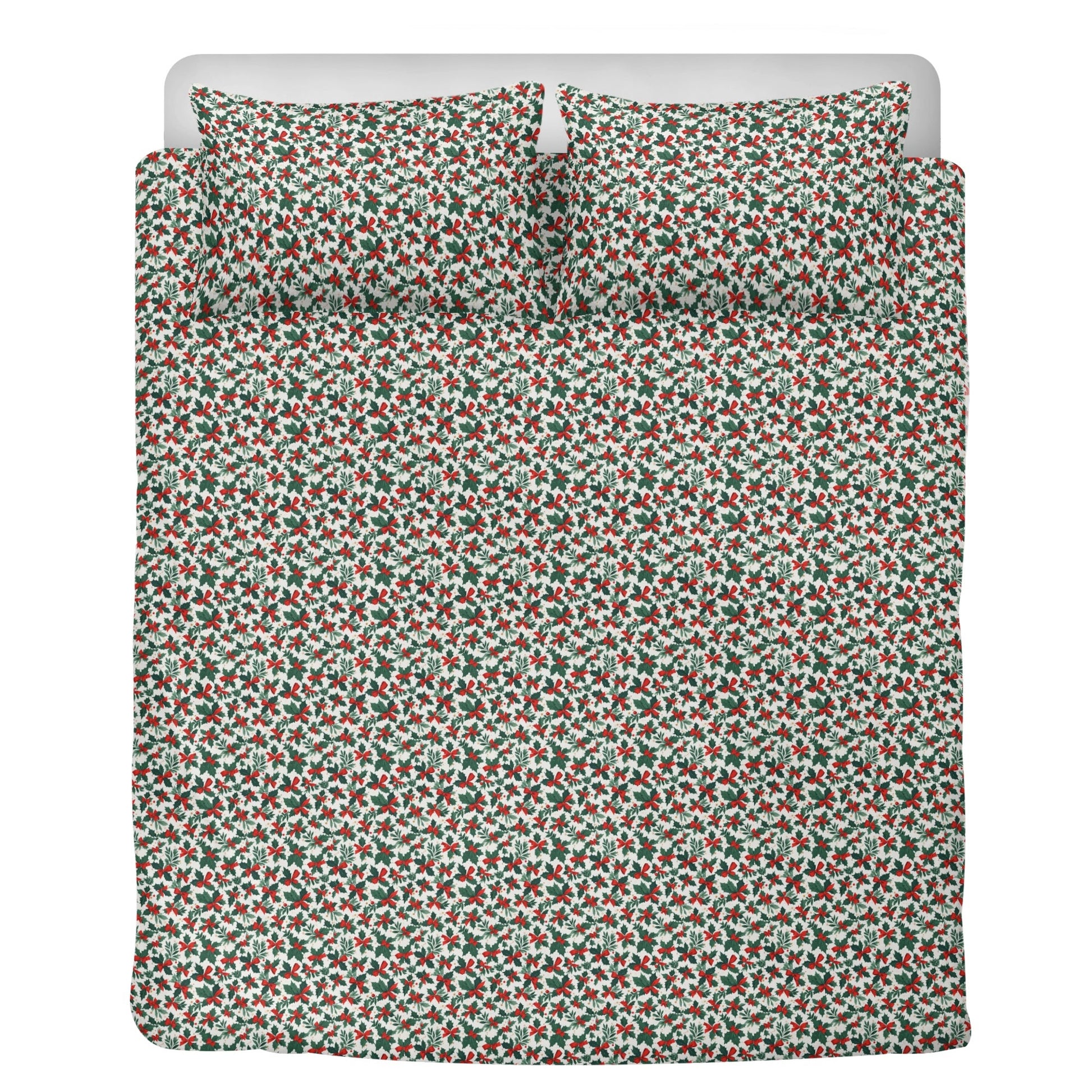 Holly Bows 3 Pcs Beddings DeRose Seasonal