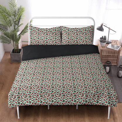 Holly Bows 3 Pcs Beddings DeRose Seasonal