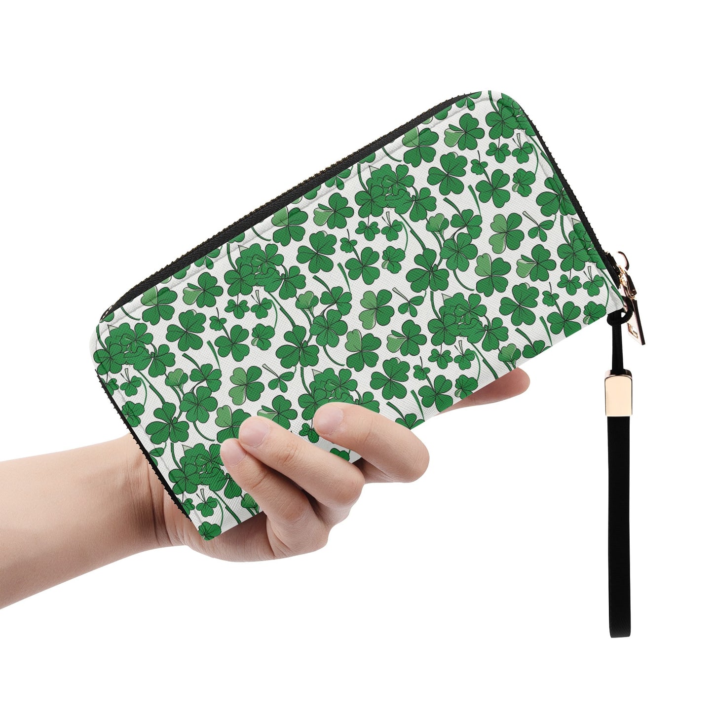 Little Clover Leather Zipper Wristlet Wallet DeRose Seasonal