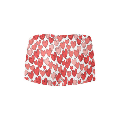 Little Hearts Women's Underwear Briefs Women's Boyshort Panties (Model L31) DeRose Seasonal