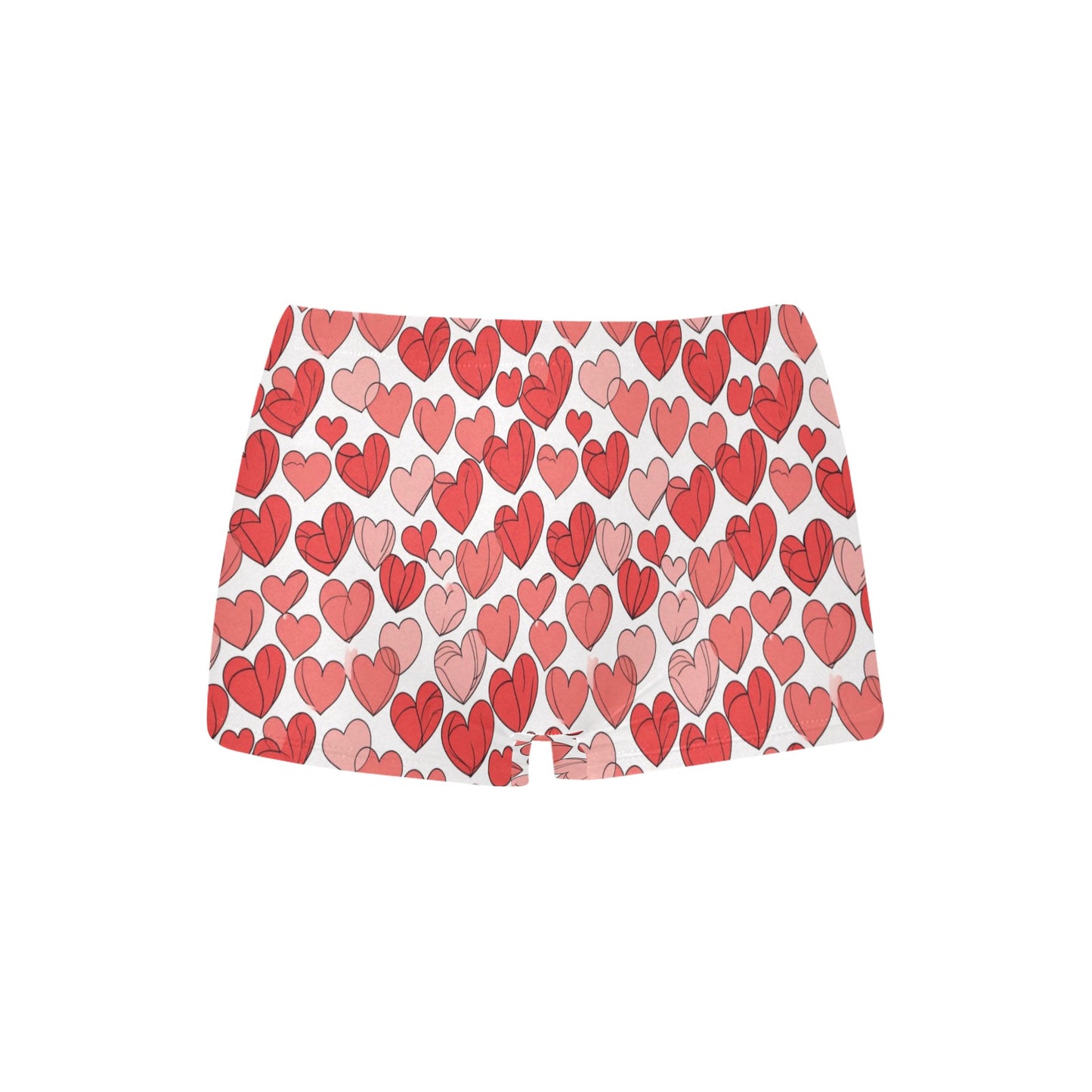 Little Hearts Women's Underwear Briefs Women's Boyshort Panties (Model L31) DeRose Seasonal