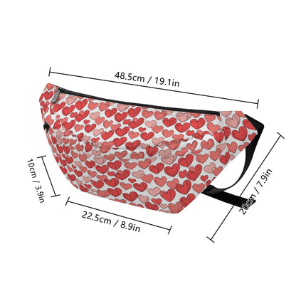 Little Red Hearts Fanny Pack DeRose Seasonal