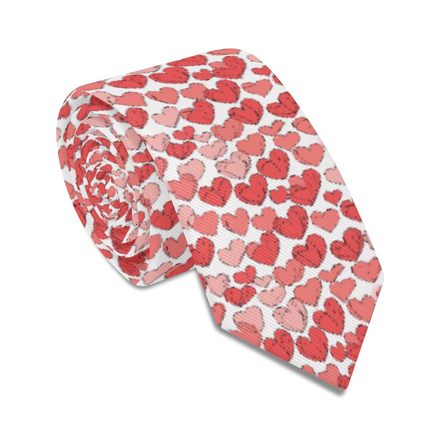 Little Red Hearts Necktie DeRose Seasonal