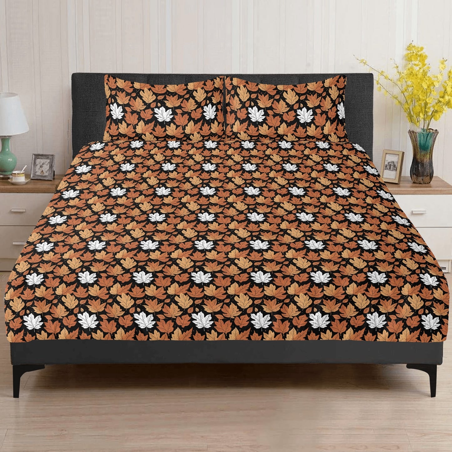 Maple Leaves 3 Pcs Beddings DeRose Seasonal