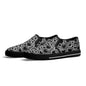 Mens Black and White Groovy Hearts Rubber Slip On Shoes DeRose Seasonal