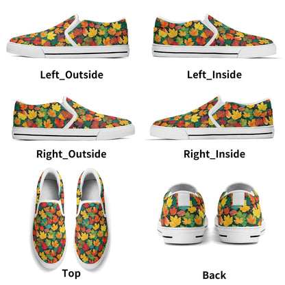 Mens Colorful Leaves Rubber Slip On Shoes DeRose Seasonal