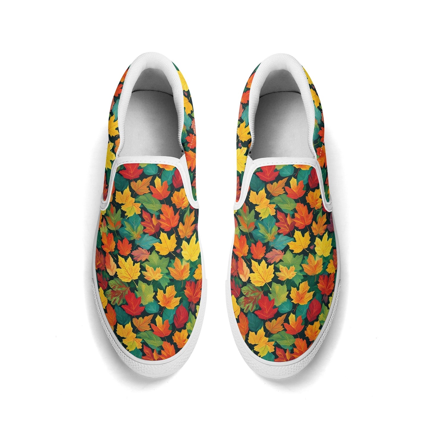 Mens Colorful Leaves Rubber Slip On Shoes DeRose Seasonal