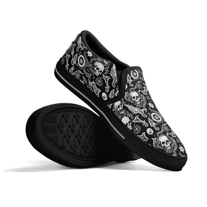 Mens Flying Skulls Rubber Slip On Shoes DeRose Seasonal