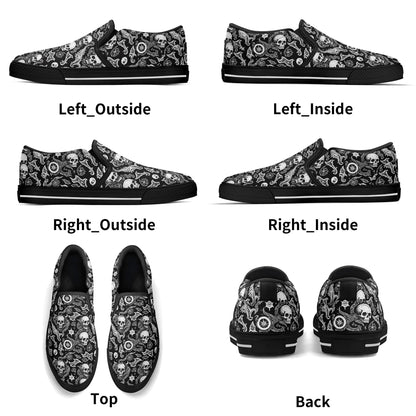 Mens Flying Skulls Rubber Slip On Shoes DeRose Seasonal