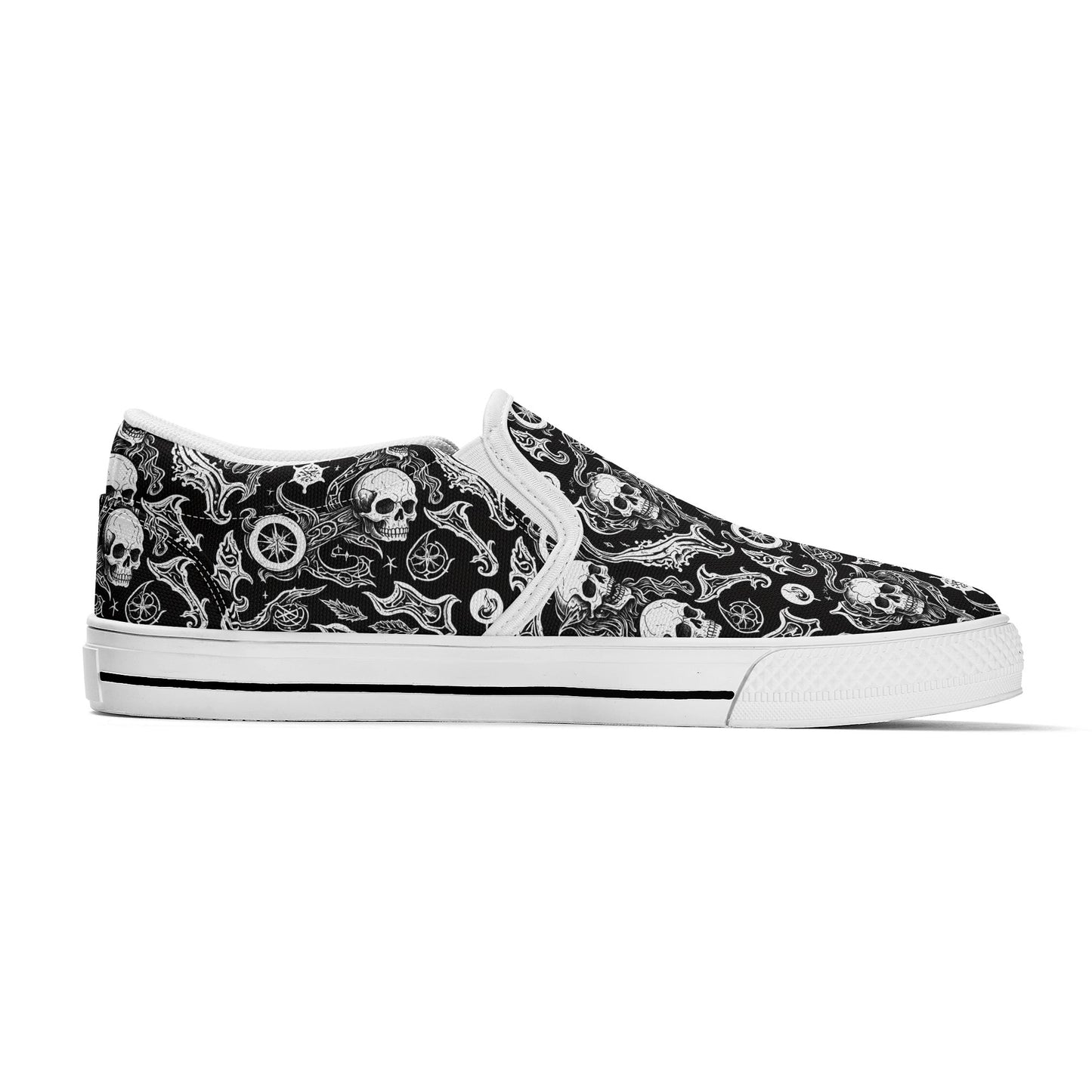 Mens Flying Skulls Rubber Slip On Shoes DeRose Seasonal