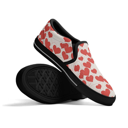 Mens Minimal Hearts Rubber Slip On Shoes DeRose Seasonal