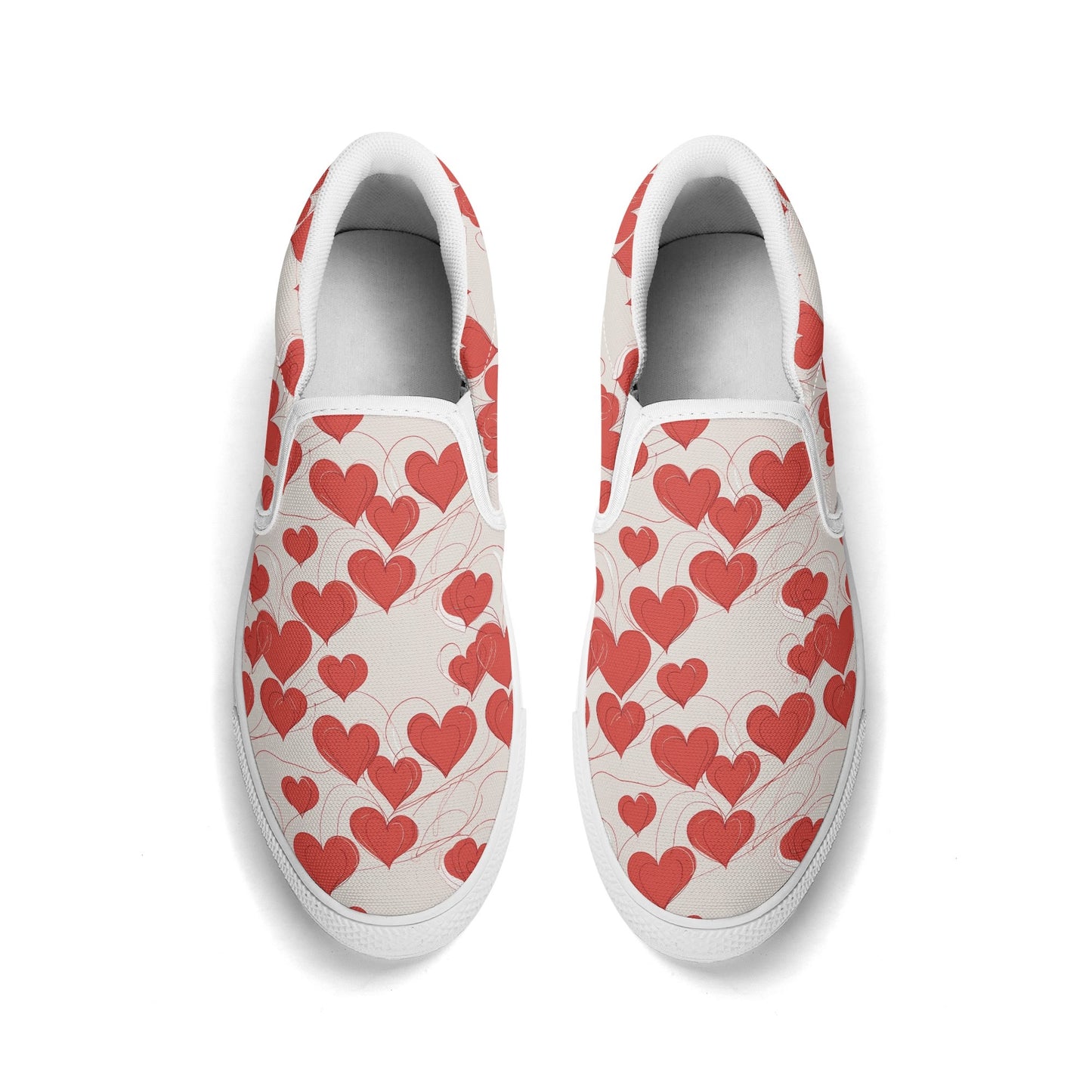 Mens Minimal Hearts Rubber Slip On Shoes DeRose Seasonal