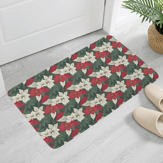 Poinsettia Plush Doormat DeRose Seasonal