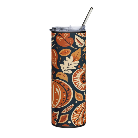 Pumpkin Leaves Stainless steel tumbler DeRose Seasonal