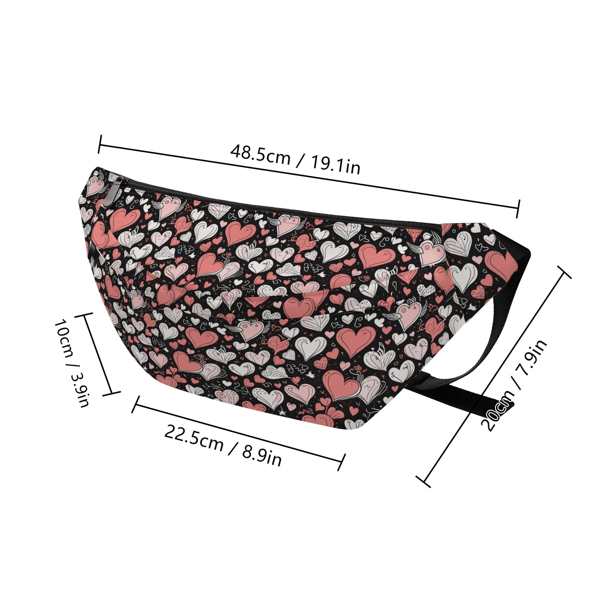 Red Hearts Fanny Pack DeRose Seasonal