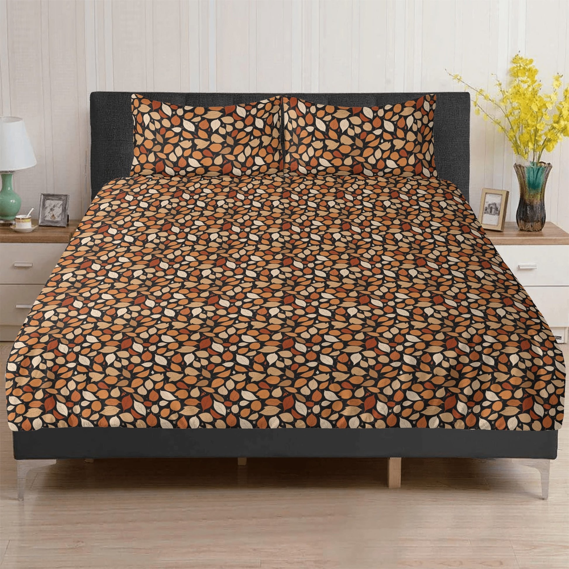 Red Leaves 3 Pcs Beddings DeRose Seasonal