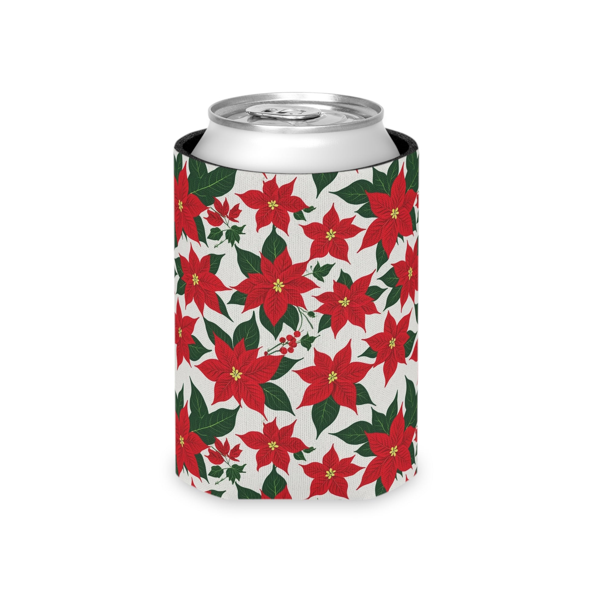 Red Poinsettia Can Cooler BOGO 50% Off DeRose Seasonal