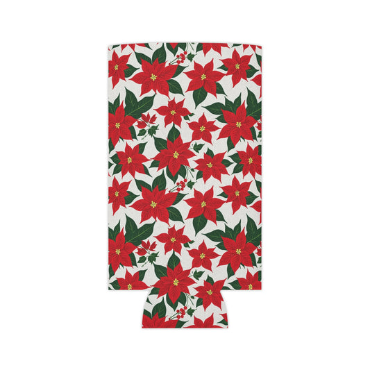 Red Poinsettia Can Cooler BOGO 50% Off DeRose Seasonal