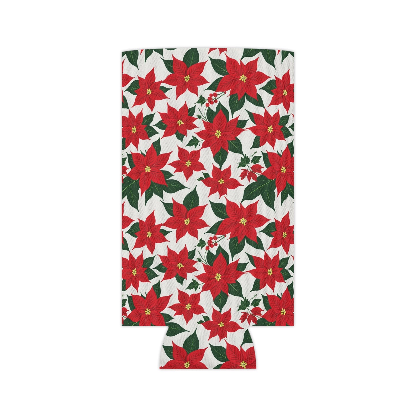 Red Poinsettia Can Cooler BOGO 50% Off DeRose Seasonal