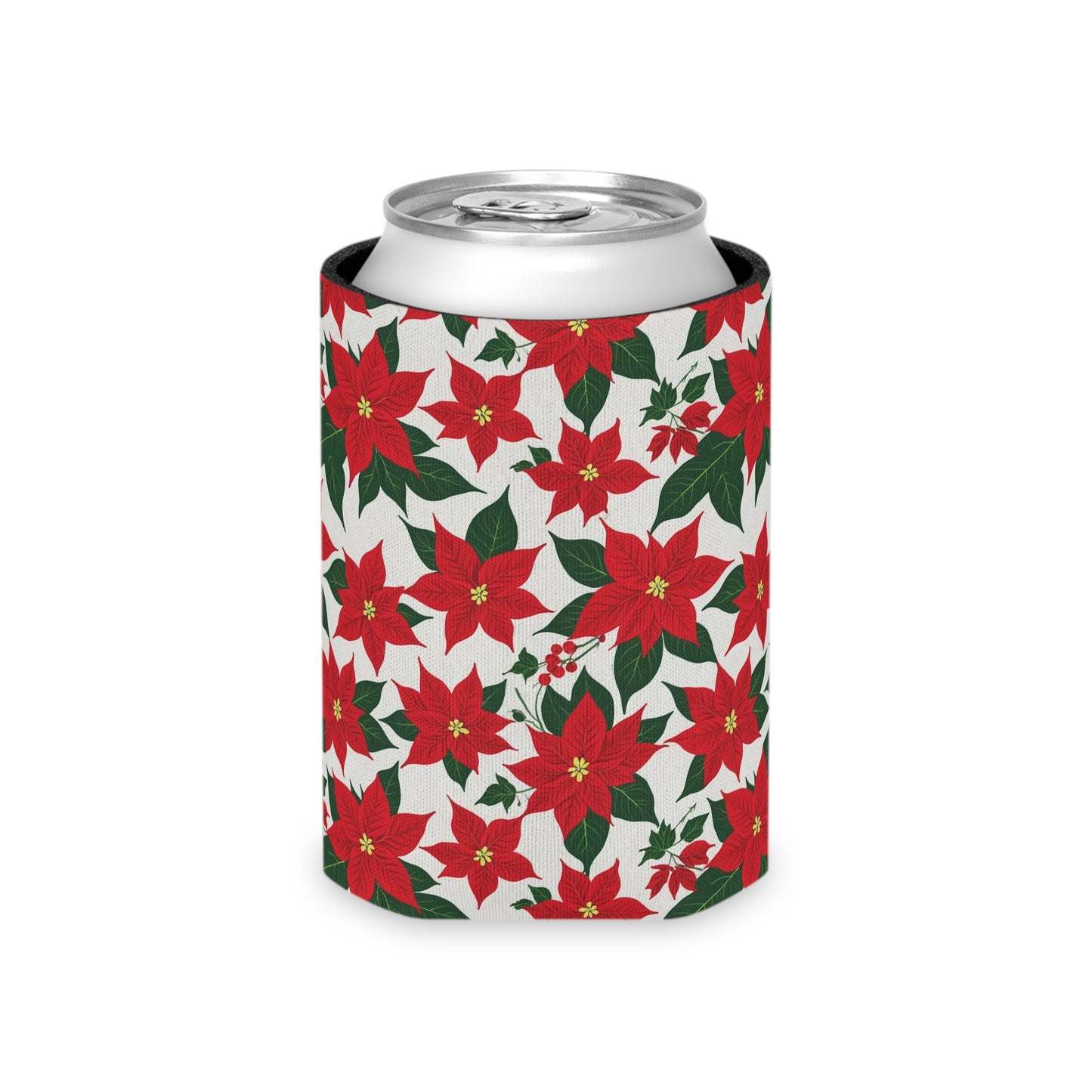 Red Poinsettia Can Cooler BOGO 50% Off DeRose Seasonal