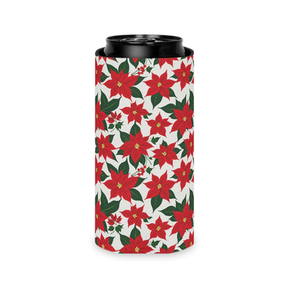 Red Poinsettia Can Cooler BOGO 50% Off DeRose Seasonal