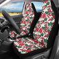 Red and White Poinsettia Flower Microfiber Car Seat Covers - 3Pcs DeRose Seasonal