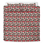 Red and White Poinsettia Flower3 Pcs Beddings DeRose Seasonal