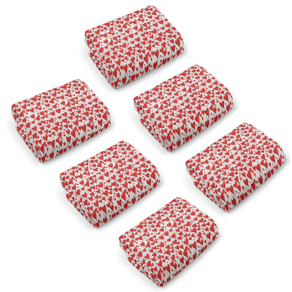 Scribbled Hearts Hand Towels (6 Pcs) DeRose Seasonal