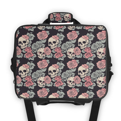 Skull and Pink Rose Insulated Leakproof Cooler Bag Lunch Box DeRose Seasonal