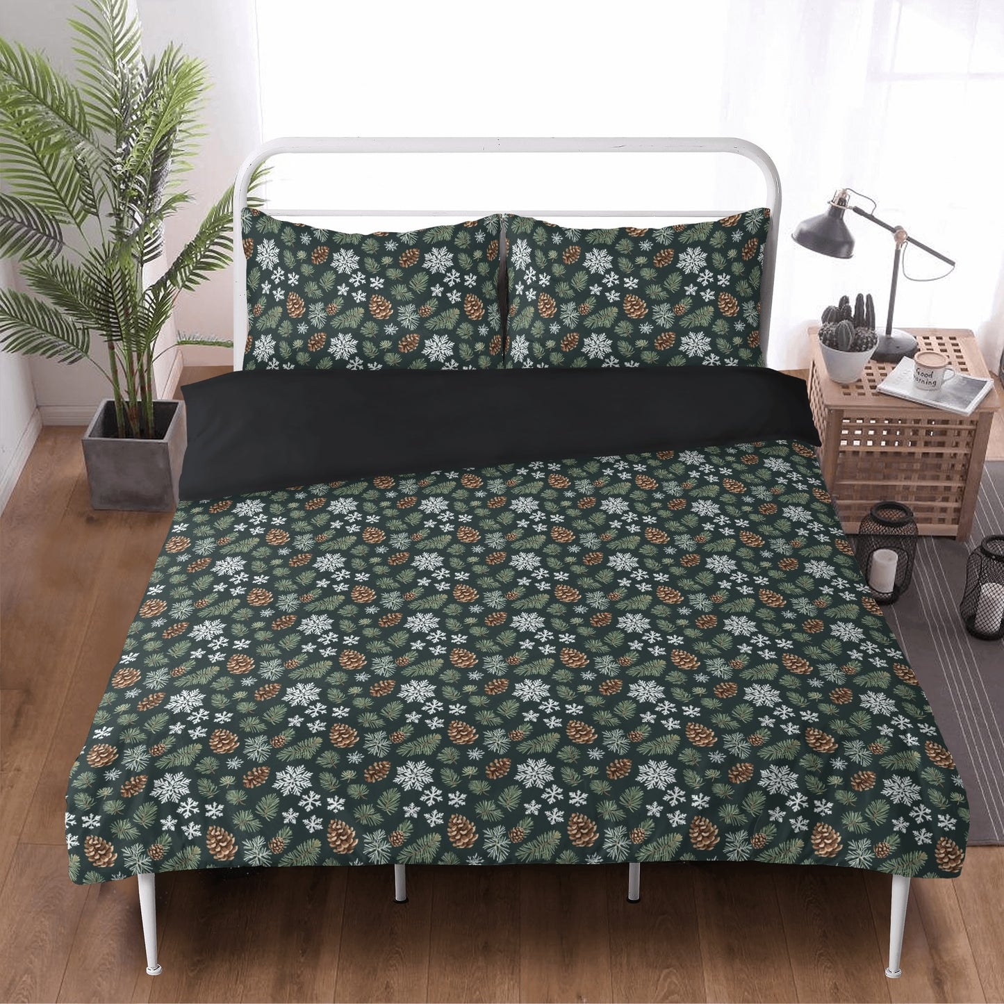 Snowflake Pine 3 Pcs Beddings DeRose Seasonal