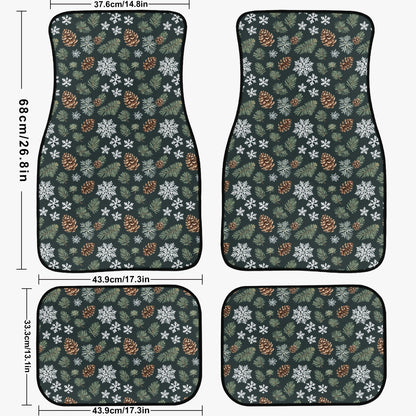 Snowflake Pine Car Floor Mats - 4Pcs DeRose Seasonal