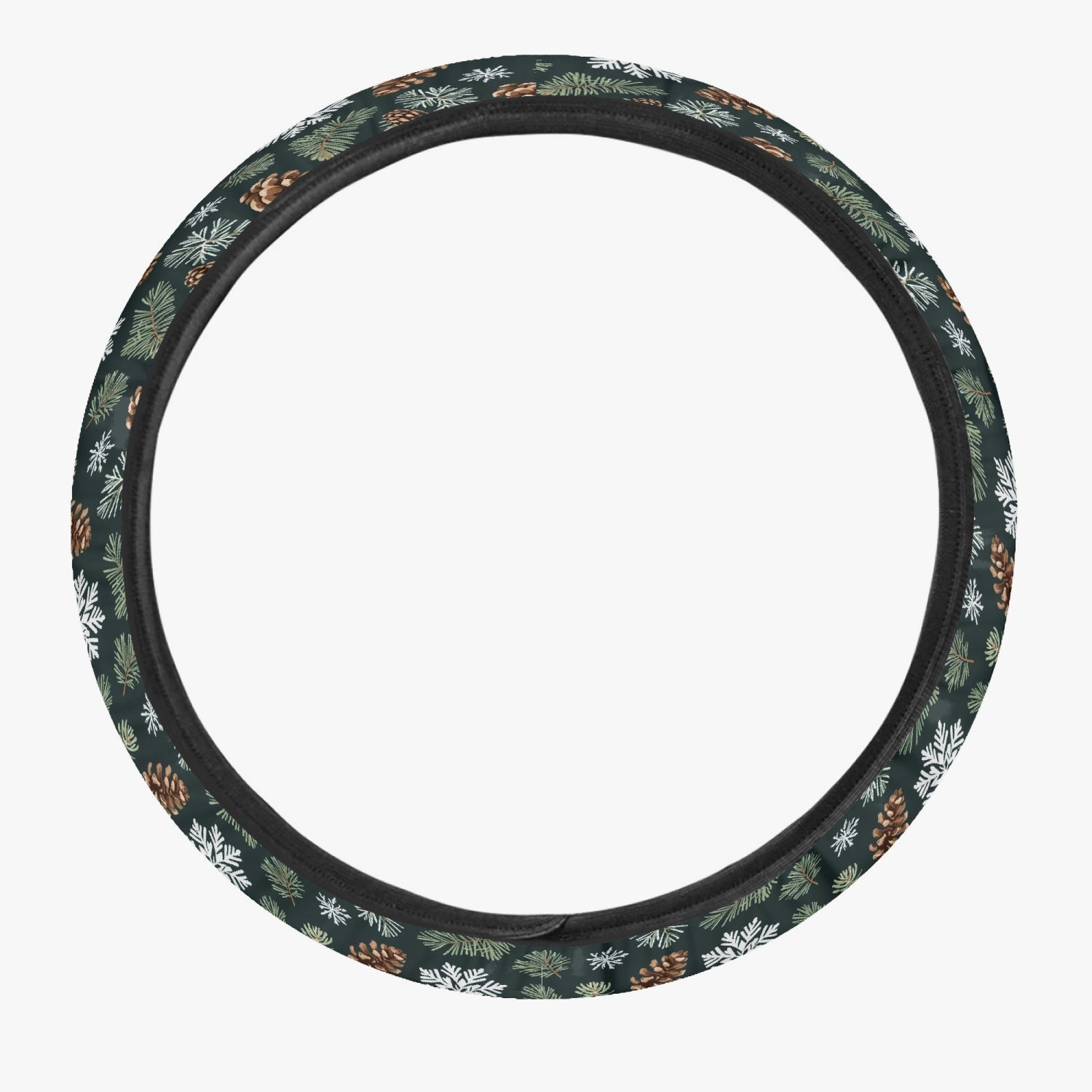 Snowflake Pine Steering Wheel Cover DeRose Seasonal