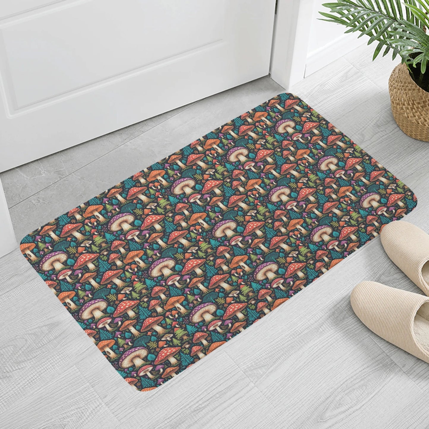 Trippy Shrooms Plush Doormat DeRose Seasonal