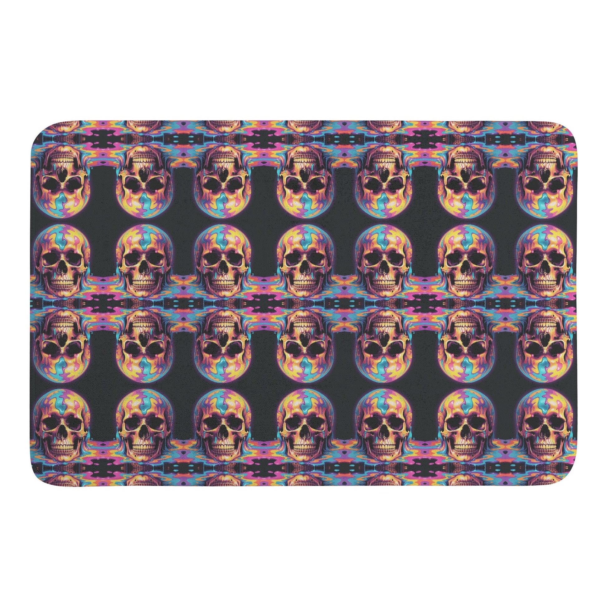 Trippy Skulls Plush Doormat DeRose Seasonal