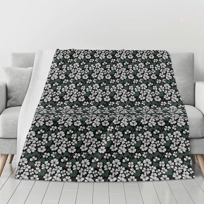 White Clover Flannel Breathable Blanket 4 Sizes DeRose Seasonal