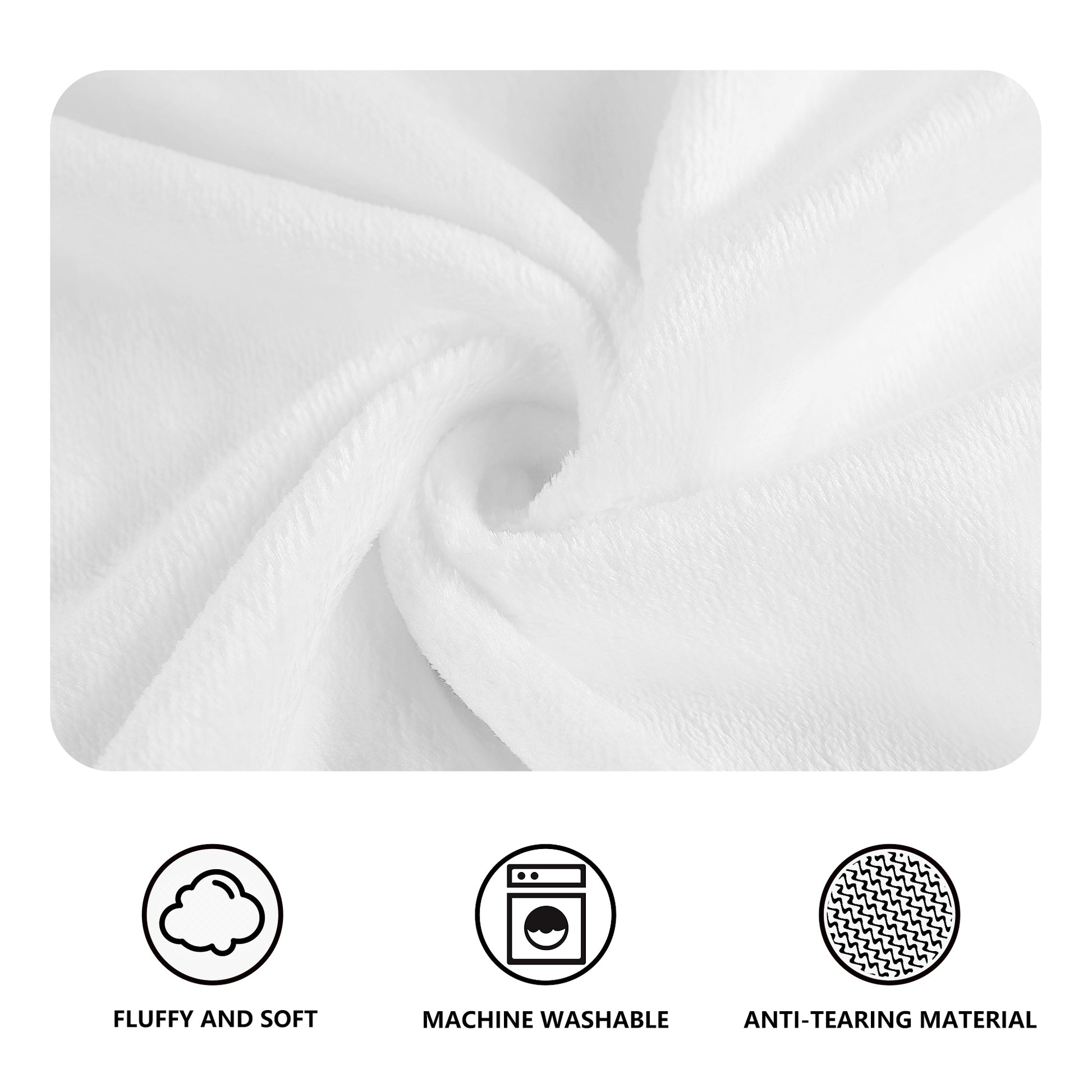 White Clover Flannel Breathable Blanket 4 Sizes DeRose Seasonal