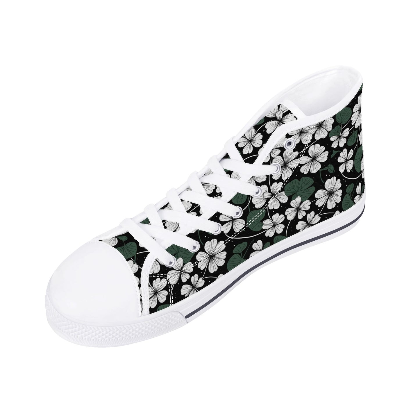 White Clover Mens High Top Canvas Shoes DeRose Seasonal