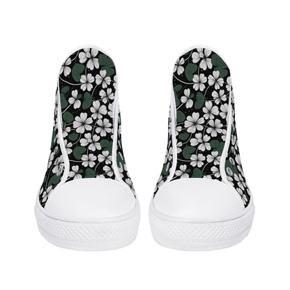 White Clover Mens High Top Canvas Shoes DeRose Seasonal