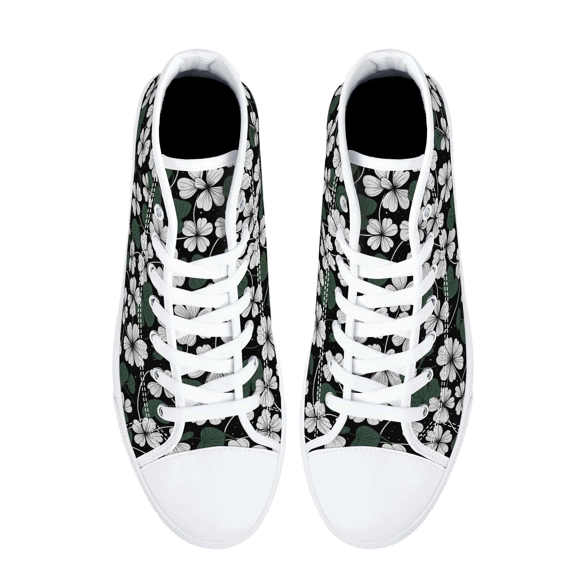 White Clover Mens High Top Canvas Shoes DeRose Seasonal