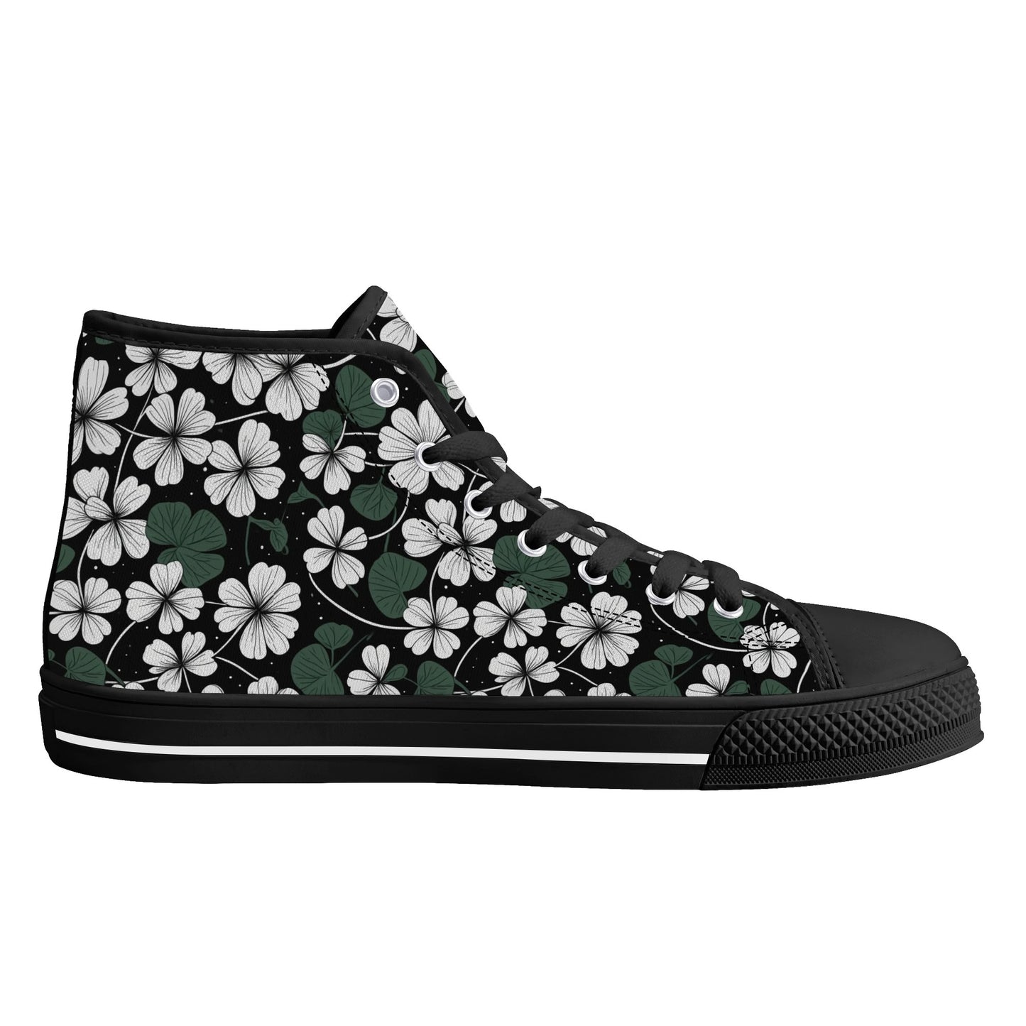 White Clover Mens High Top Canvas Shoes DeRose Seasonal