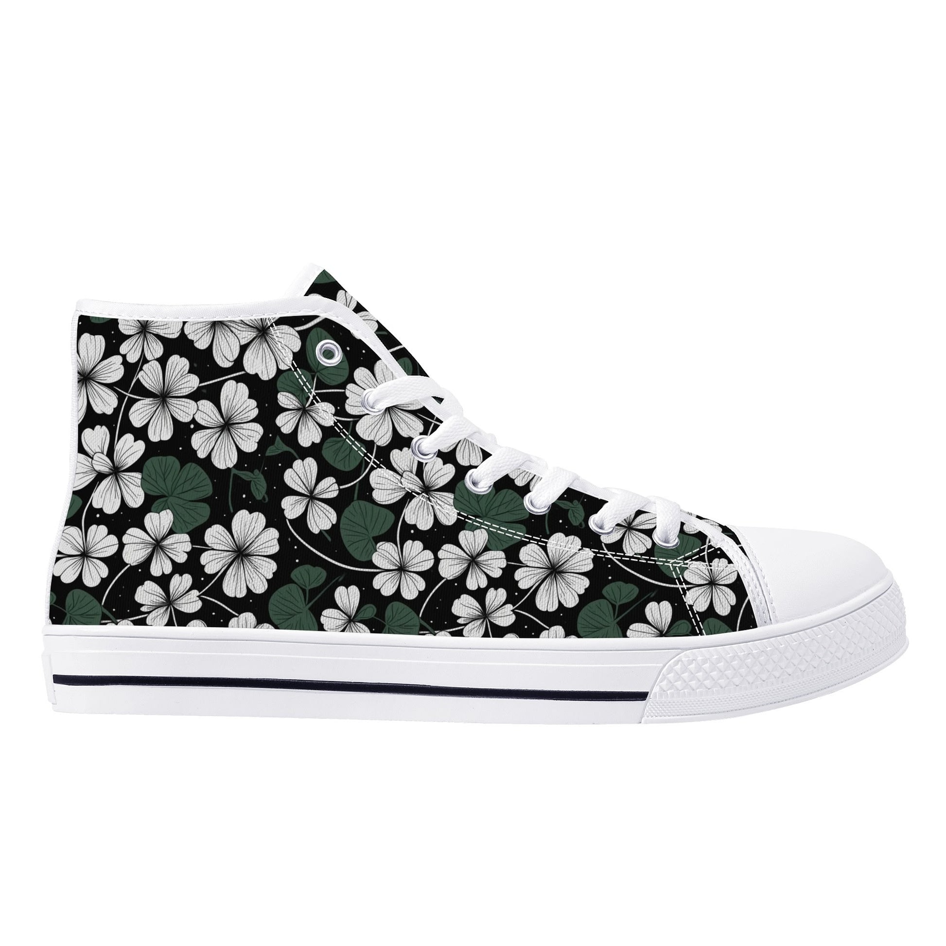 White Clover Mens High Top Canvas Shoes DeRose Seasonal