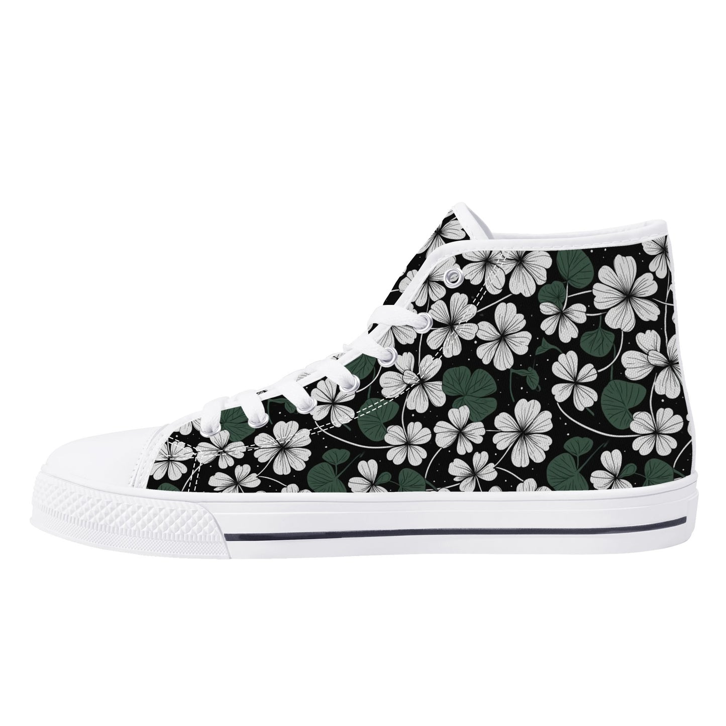 White Clover Mens High Top Canvas Shoes DeRose Seasonal