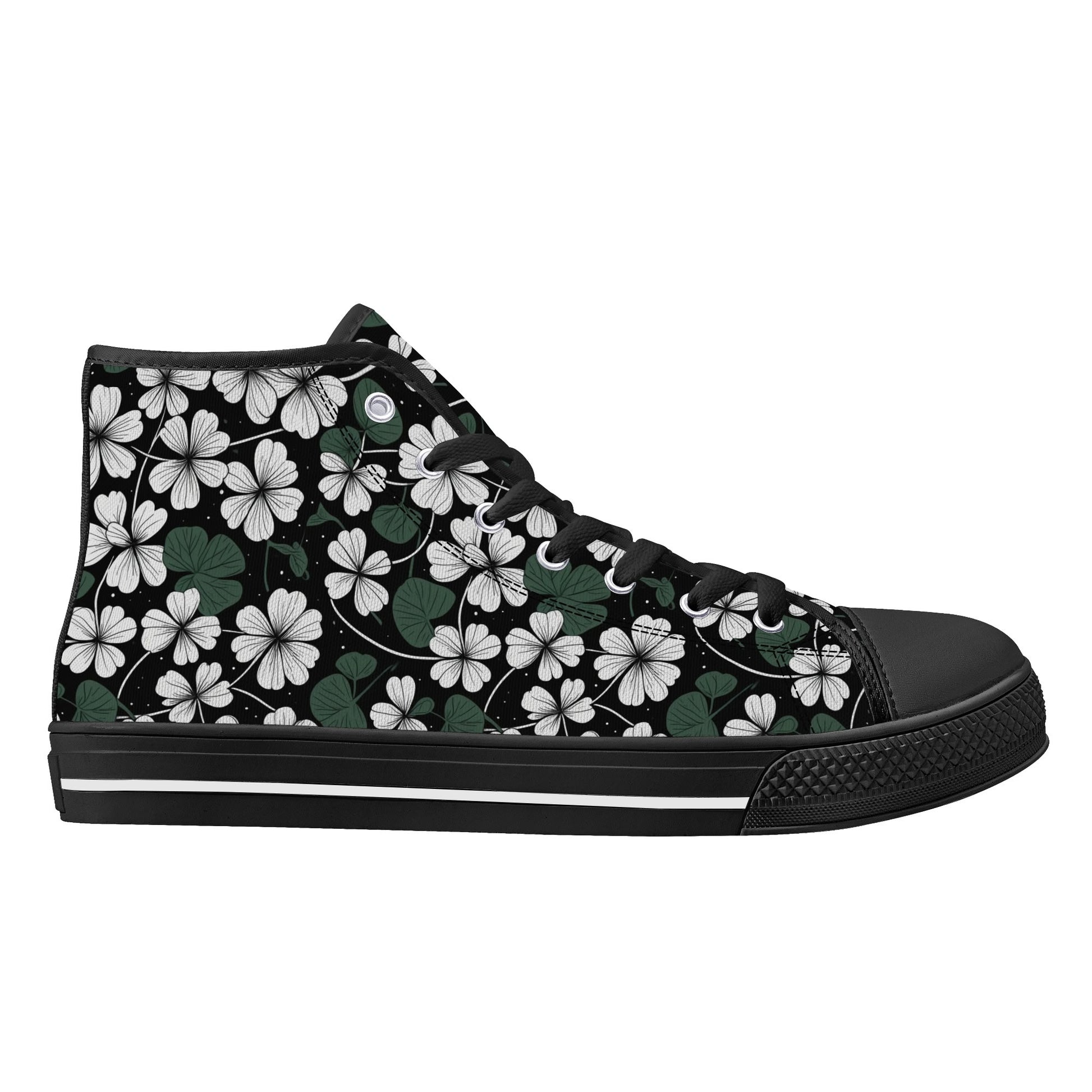 White Clover Mens High Top Canvas Shoes DeRose Seasonal