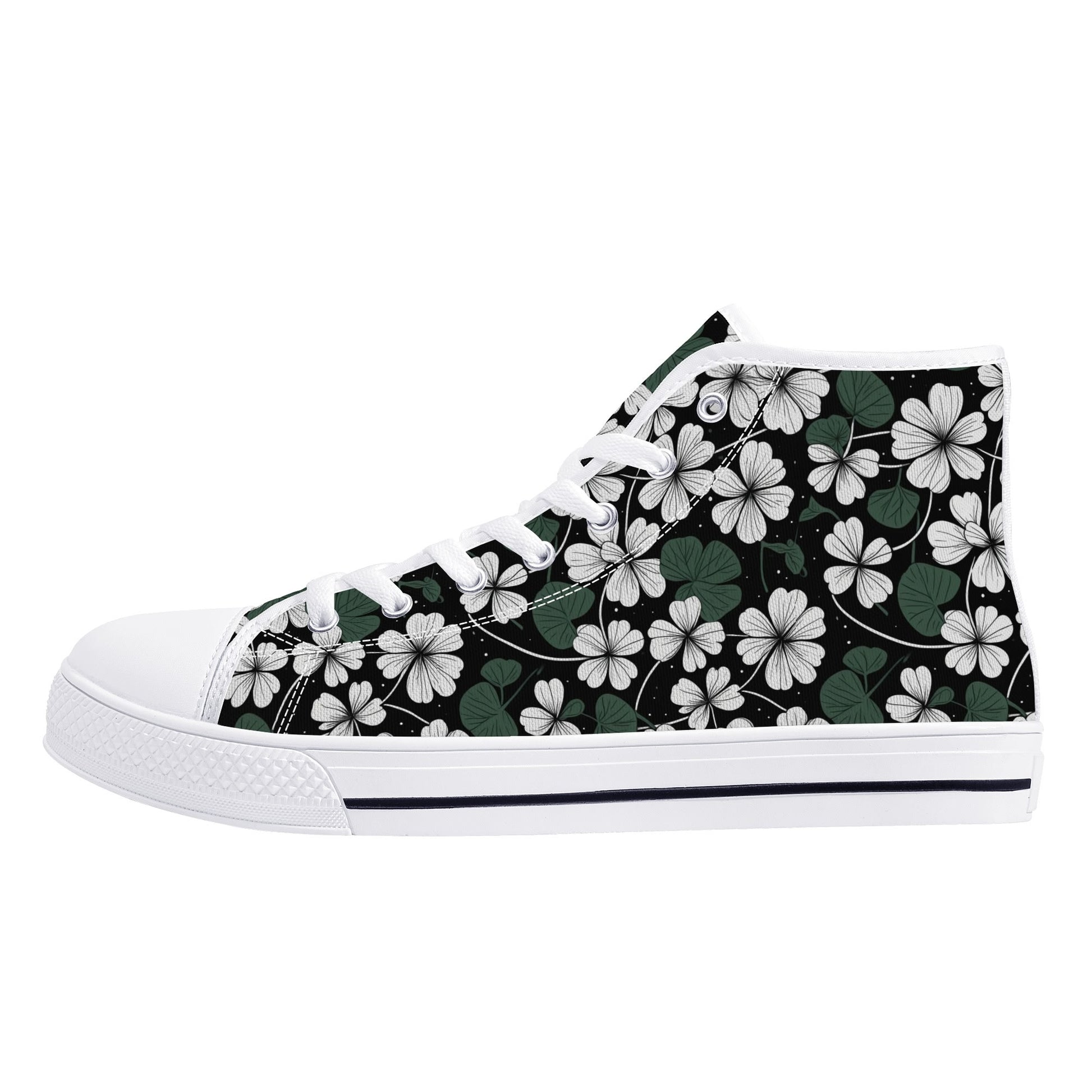 White Clover Mens High Top Canvas Shoes DeRose Seasonal