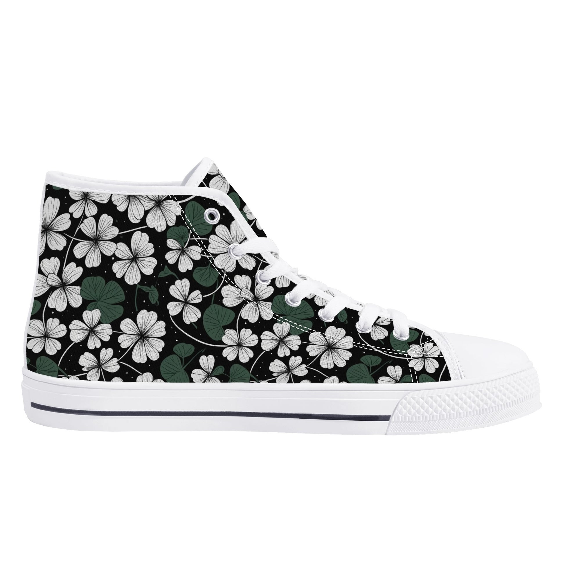 White Clover Mens High Top Canvas Shoes DeRose Seasonal